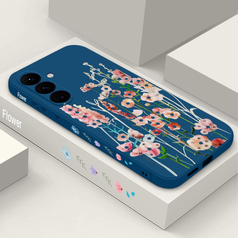 Cartoon Lucky Flower Case For Samsung S26 S25 Ultra S24 S23 S22 Plus S21 FE A15 A16 A17 A35 A36 A54 A55 A56 5G Soft Silicone Cover