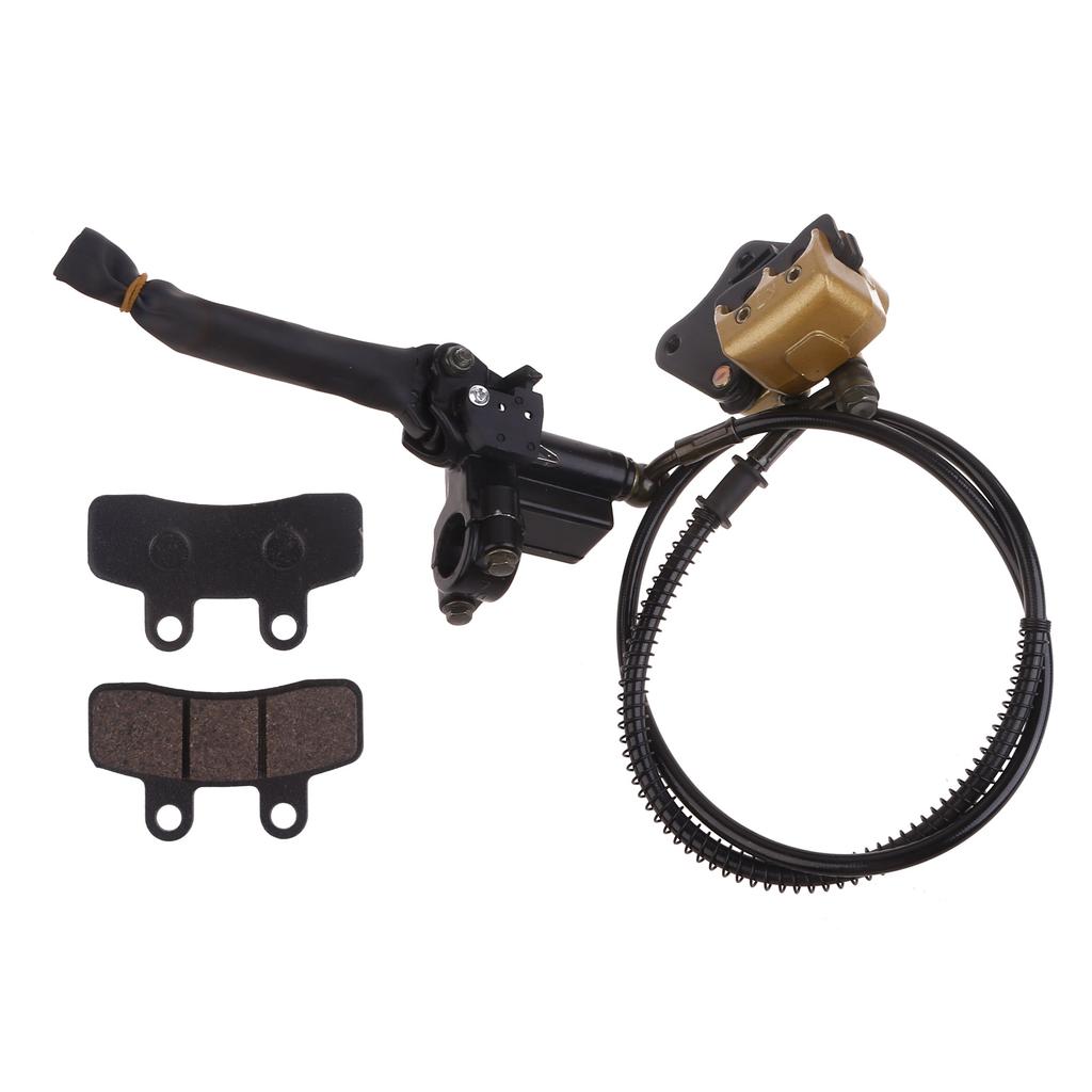 Upgraded Front Disc Brake Masters Cylinder Caliper with Brake Pad Assembly for 50cc 70cc 90cc SSR 110cc 125cc Atomik SSR