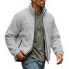 Men S Casual Fleece Lined Stand Collar Zip Up Sweatshirt