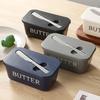Butter Container Box with Simple Restaurant Sealed Storage Box Cheese Box with Butter Slicer Butter Dish Tableware 2