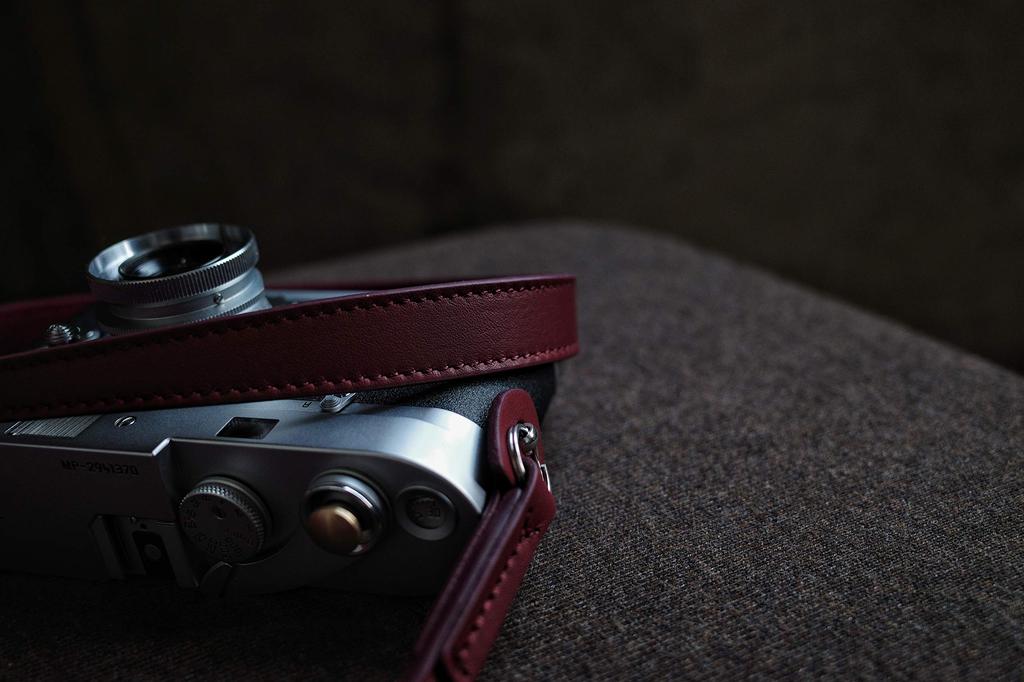 Camera Ring Italian Series [cam-in] Strap, Style, Leather, LCS-073 (Wine Red) (95cm)