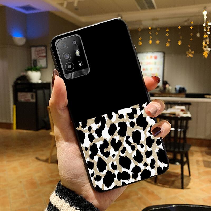 Leopard Phone Case for OPPO A54 A74 A94 A53S A9 A5 A15 A16 A91 A96 A76 Reno8 8Pro Reno2 Z
