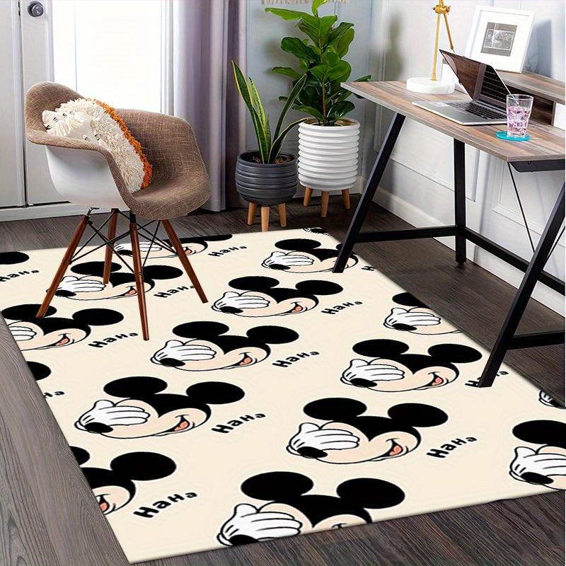 Mickey Mouse,Laughing,Pattern Office Carpet Soft Polyester Entrance Carpet Washable Non-slip Machine Washable Indoor Carpet Living Room Bedr