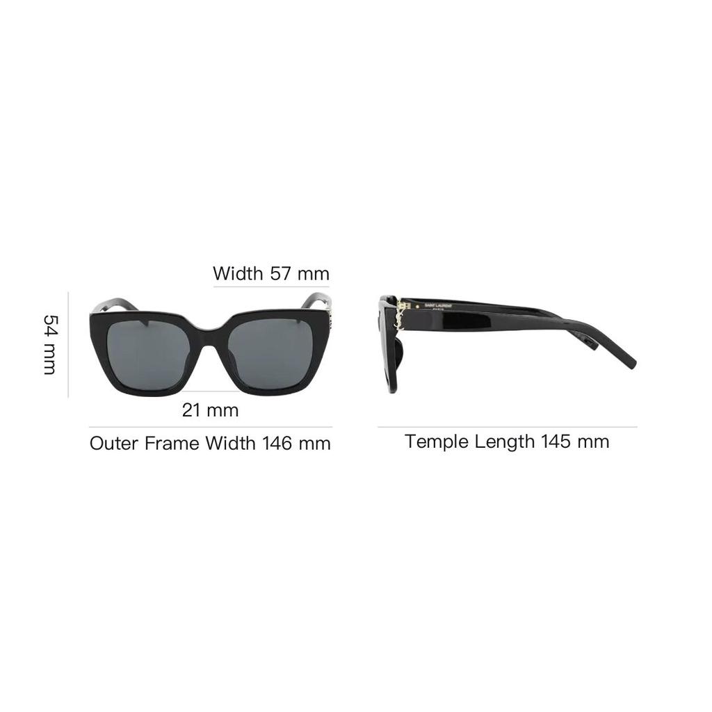 Saint Laurent Original Design Irregular Frame Sunglasses Women Sunglasses Black SL-M143