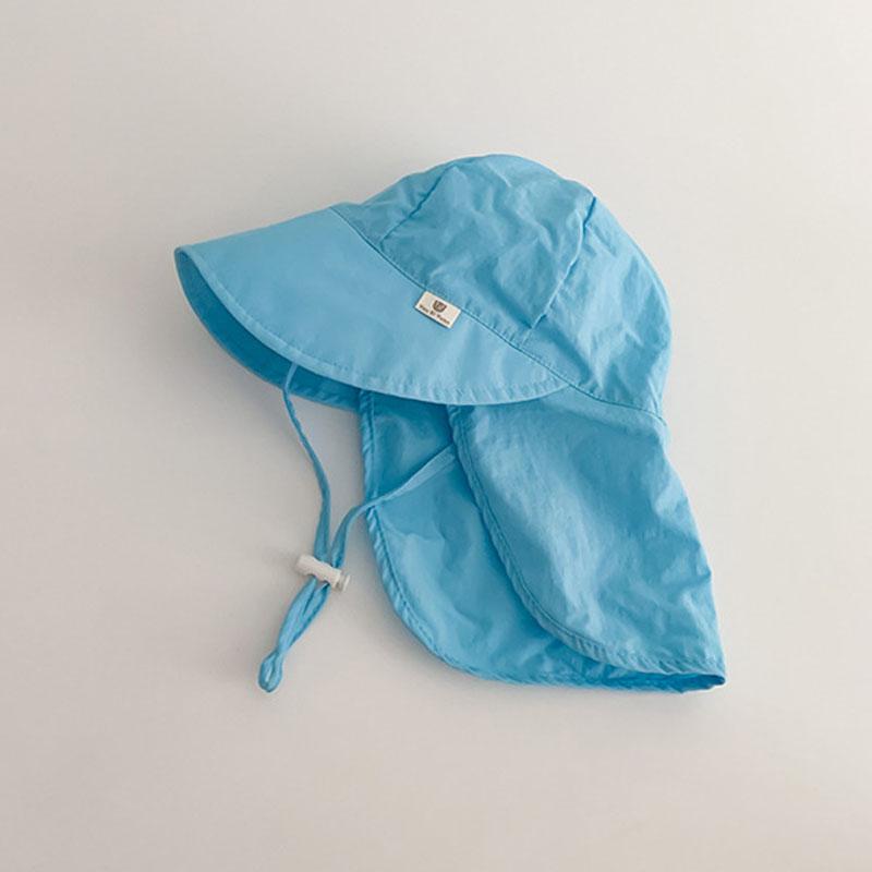 

Быстросохнущие детские панамы для малышей с широкими полями, пляжная шляпа с защитой от ультрафиолета, для мальчиков и девочек, солнцезащитная кепка для отдыха на природе 46-50cm fit 6M-3Y синий