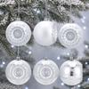 Reusable Plastic Christmas Ball Ornaments Red Gold Round Hanging Pendant Ornaments Shiny Matte Christmas Balls Home Decoration