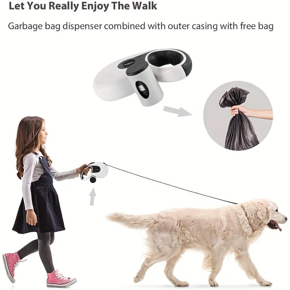 8M Retractable Dog Leash Durable Nylon Pet Walking Running Rope Long Automatic Flexible Puppy Dog Leashes Lead With Garbage Box Decoration
