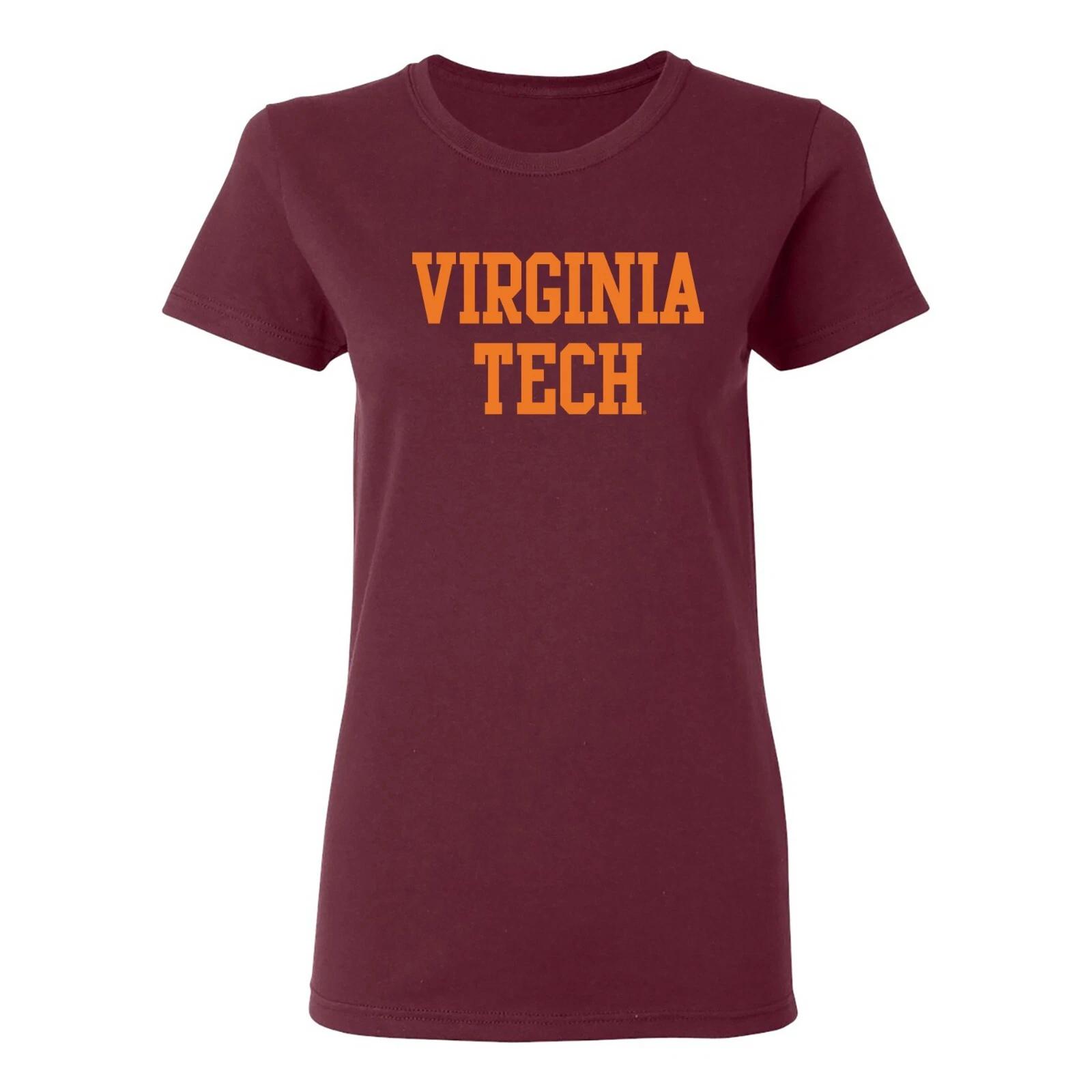 Virginia Tech Basic Block Womens T-Shirt - Maroon 2XL