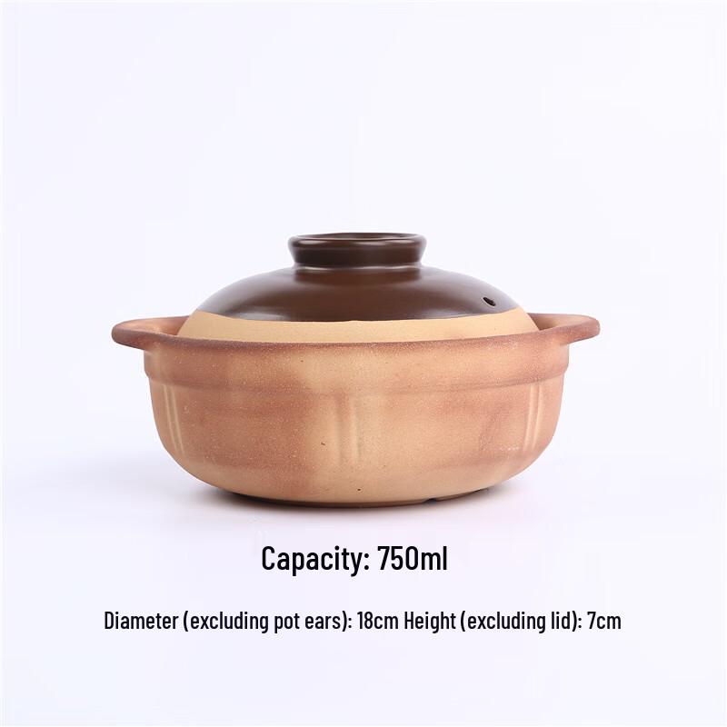ZISIZ Rough Pottery Clay Pot with Lid