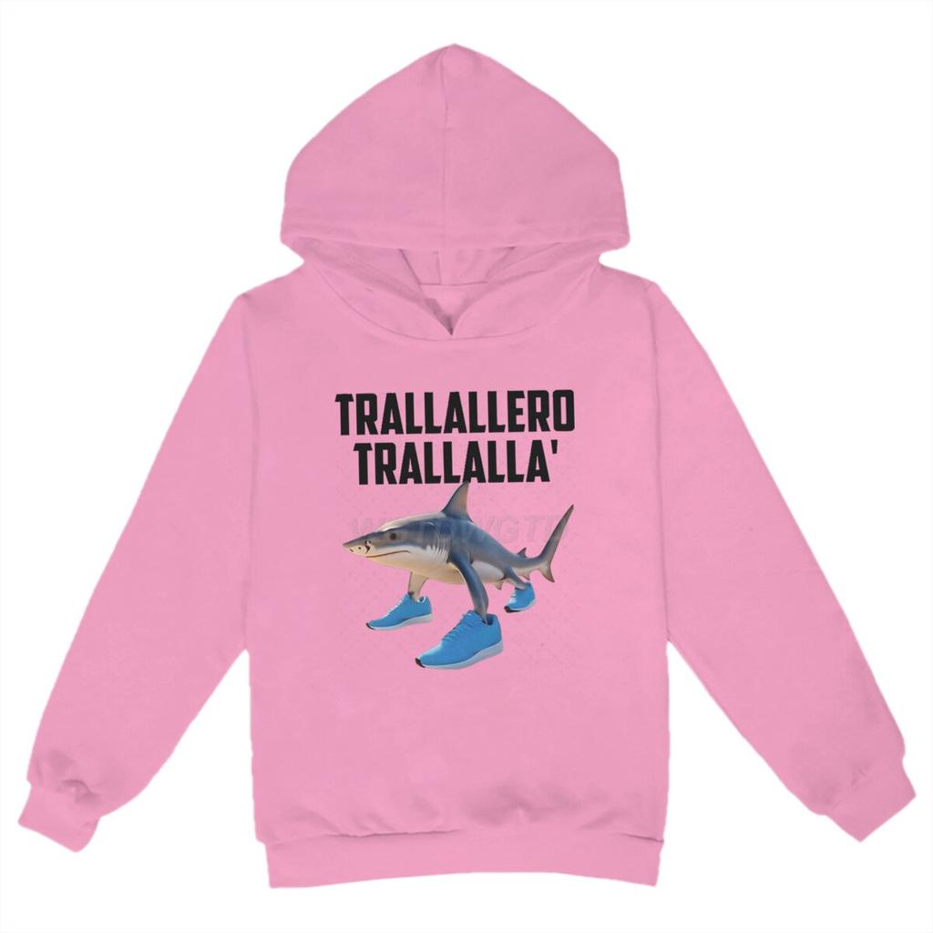 Autumn Winter Funny Shark Printed Hoodies Fashionable Casual Warm Sports Long Sleeved Children's Boy Hooded Sweatshirts