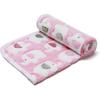 Pet Winter Blanket Super Soft Elephant Pattern Cozy Coral Fleece Cartoon Style Washable Dog Puppy Cat Throw Cage Sleeping Blanket