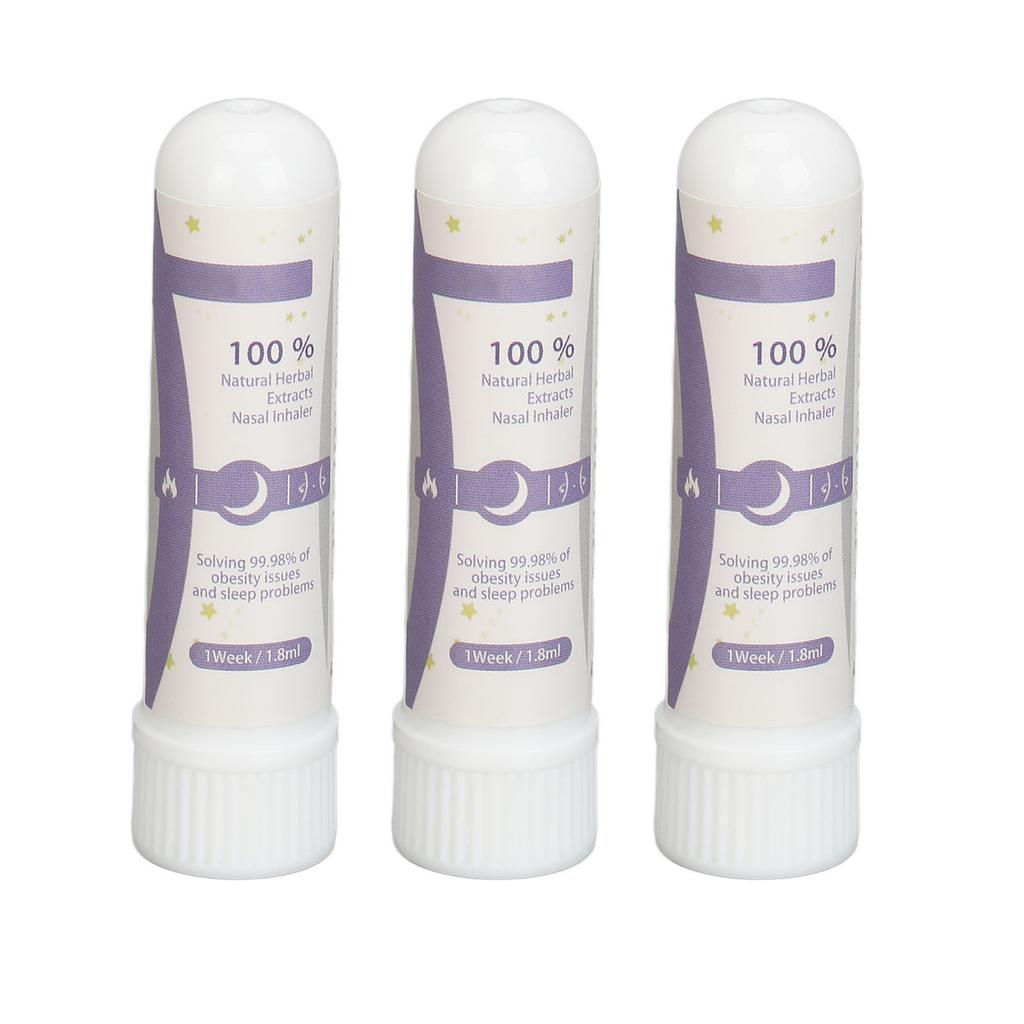 3 szt. Inhalator Nosowy 1,8 ml Wzmocniony Metabolizm Ukojenie Stresu Kompaktowy Przenośny Udrożnienie Nosa Inhalator Nosowy na Sen