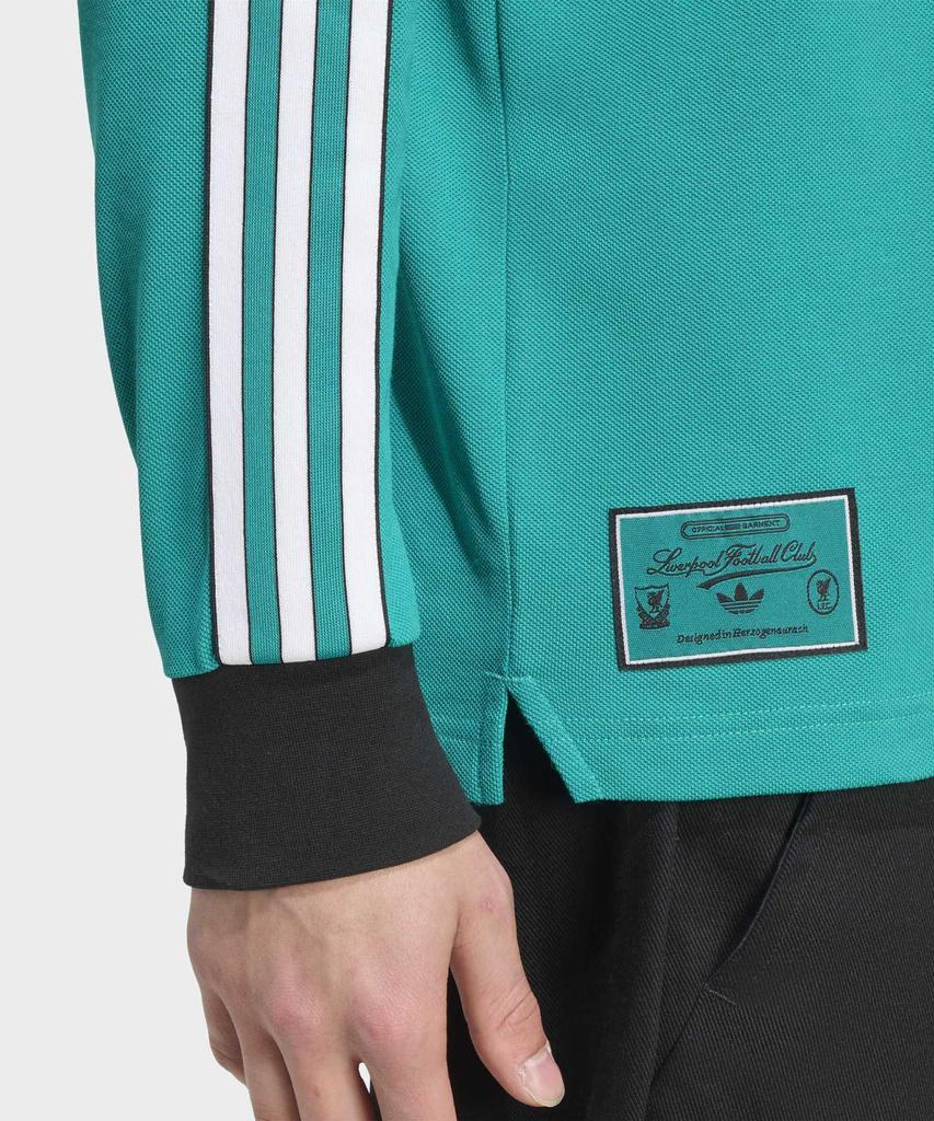 ADIDAS Liverpool Fc Terrace Icon Long Sleeve Polo Shirt - Mint / Jw5471