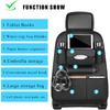 2 PCS Car Seat Back Organizer, Premium Leather Seat Back Protector with Storage Pockets, Waterproof Hanging Vehicle Storage, Universal Car Organizer