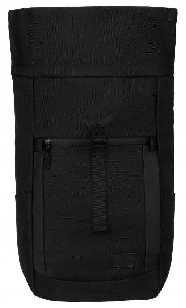 Schwarzer Sportrucksack im Roll-Top-Stil mit verstellbaren Trägern - Peterson