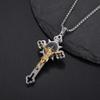 Saint St. Benedict Jesus Cross Pendant Necklace Men and Women Religious Christian Catholic Amulet Stainless Steel Jewelry