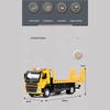 1/50 Schaal VOLVO VAN Type Legering Aanhangwagen Model Simulatie Metalen Autotransporter Sleepwagen Pull Back Geluid en Licht Speelgoedvrachtwagen