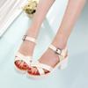 Elegant Women Platform Sandals With Open Toe For Casual Summer Wear In Weave Design