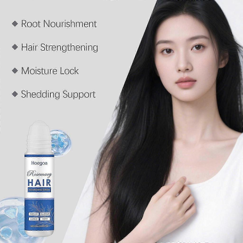 Rosemary Hair Growth Serum Roll On, Rosemary Oil for Hair Growth, Roll On Rosemary Plant Essential Oils Extract Helps Support Thicker Fuller Hair for