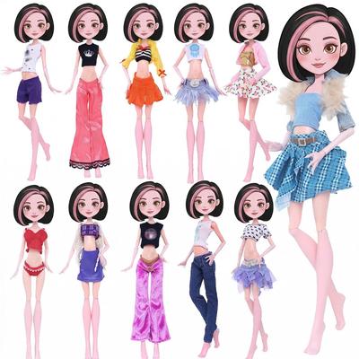 Mixed Style Monster 10.5 Inch Doll Clothes Fashion Outfit Daily Wear Pants Blouse Coat Summer Swimsuit Dolls Accessories Gift