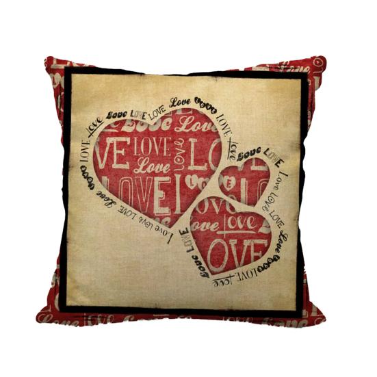 Pillow Case Comfortable Feeling Decorative Dustproof Stylish Love Cushion Cover Happy Valentine's Day Decoration for Bedroom