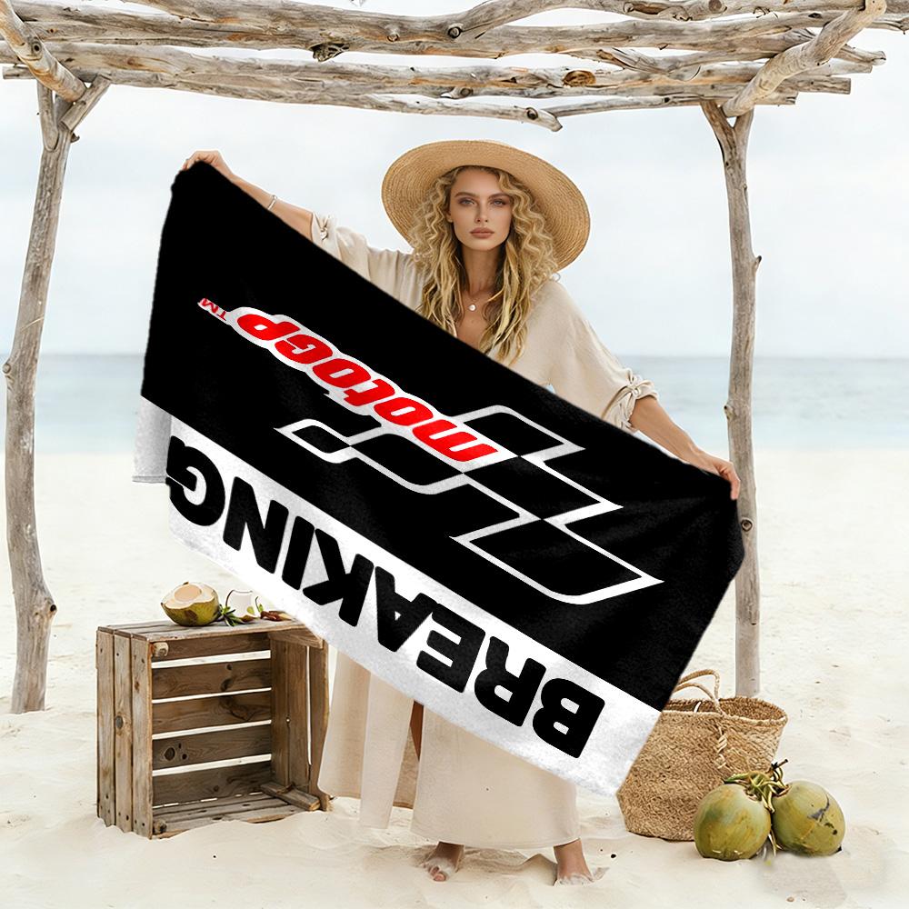 Motogp Flammen Logo Strandtuch Super Weiche Mikrofaser Schnelltrocknendes Gewebe Bequem Leicht