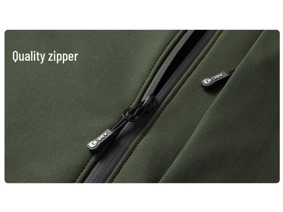 Męska kurtka wiatrówka Soft Shell z podszewką polarową, na jesień/zimę, ze stójką