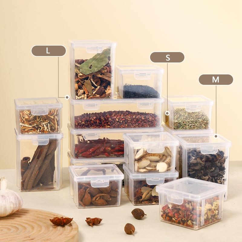 Refrigerator Storage Box Spice Sub-Package Star Anise Cinnamon Dry Chili Split Container Sealed Fresh Box With Lid Kitchen Tool
