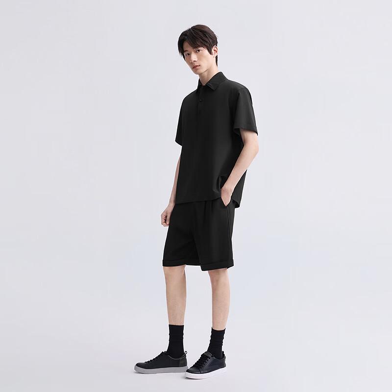 GXG Men's Casual Half-Placket Short Sleeve Shirt