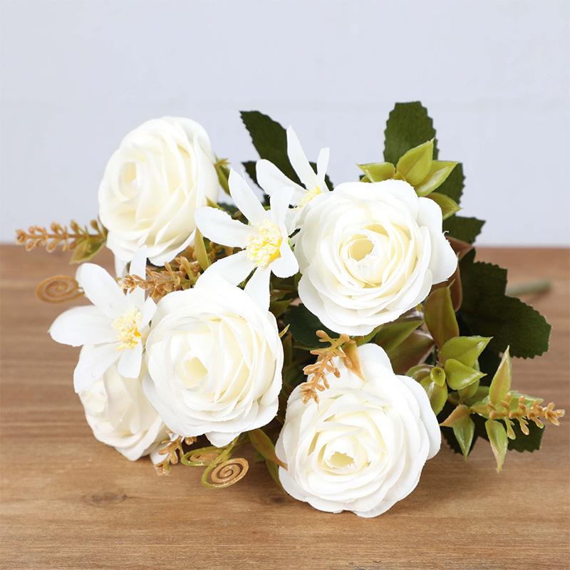 1 ks Plastová narozeninová imitace růže květina Garaden Falešná květinová kytice Domácí dekorativní Hedvábná svatební párty Umělá pivoňka