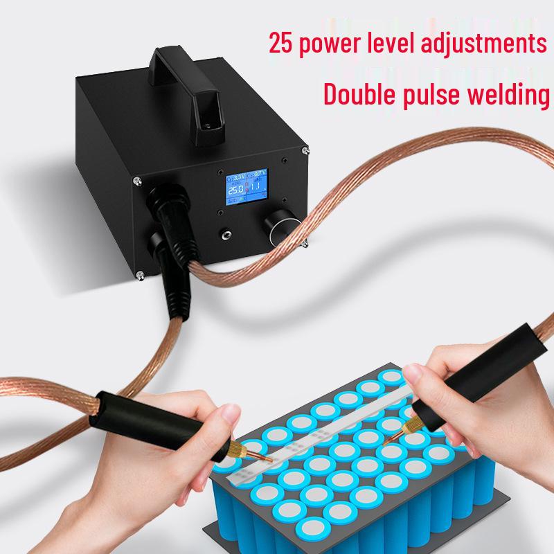 High-Power Handheld Spot Welder with Digital Display & Supercapacitor for 18650 Nickel Strips