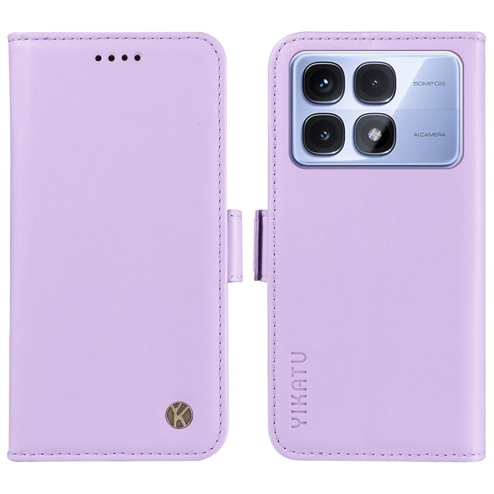 YIKATU YK-003 For Xiaomi Redmi K70 Ultra Case Wallet Stand Leather Phone Cover Side Buckle E