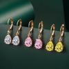 BELLA BOX Drop náušnice Caibao náušnice žluté diamant růžové diamantové náušnice party příslušenství