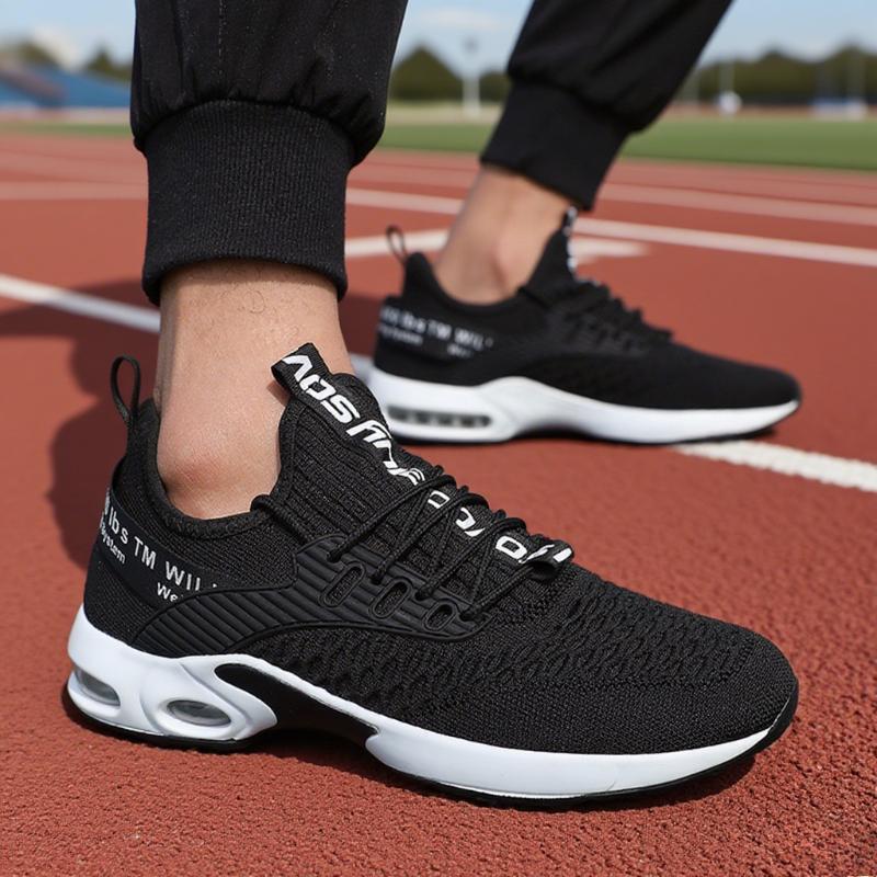 Men Running Sneakers Lightweight Walking Sport Shoes Breathable Wear-resistant Male Shoes Casual Canvas Shoes Breathable Single