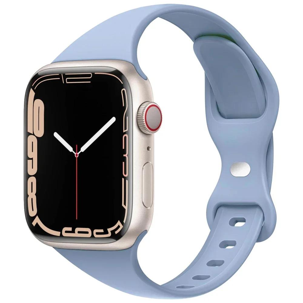Slim Silicone band For apple watch 11 10 46mm Ultra 3-2 49mm series 9-8-7 41mm 45mm 44mm sport bracelet iwatch 4 6 5 SE 3 Strap
