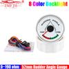 ZMFJH 0-190ohm Wasserdichter Boots-Marine-Ruderwinkelanzeiger 8-farbige Hintergrundbeleuchtung 52MM Ruderwinkelmessgerät STBD-PORT 12V24V