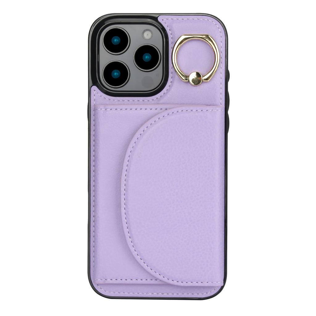 Brieftasche mit Kartenhalter Ring Kickstand Leder Handyhülle für iPhone 16 15 14 13 12 11 Pro Max X XS XR 7 8 Plus Schutzhülle