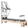VEVOR Pilates Reformer with Tower 2.4 m Pilates Machine 181 kg Rubberwood, for Home Use and Gym Workout, with Jump Board, Springs, Sitting Box