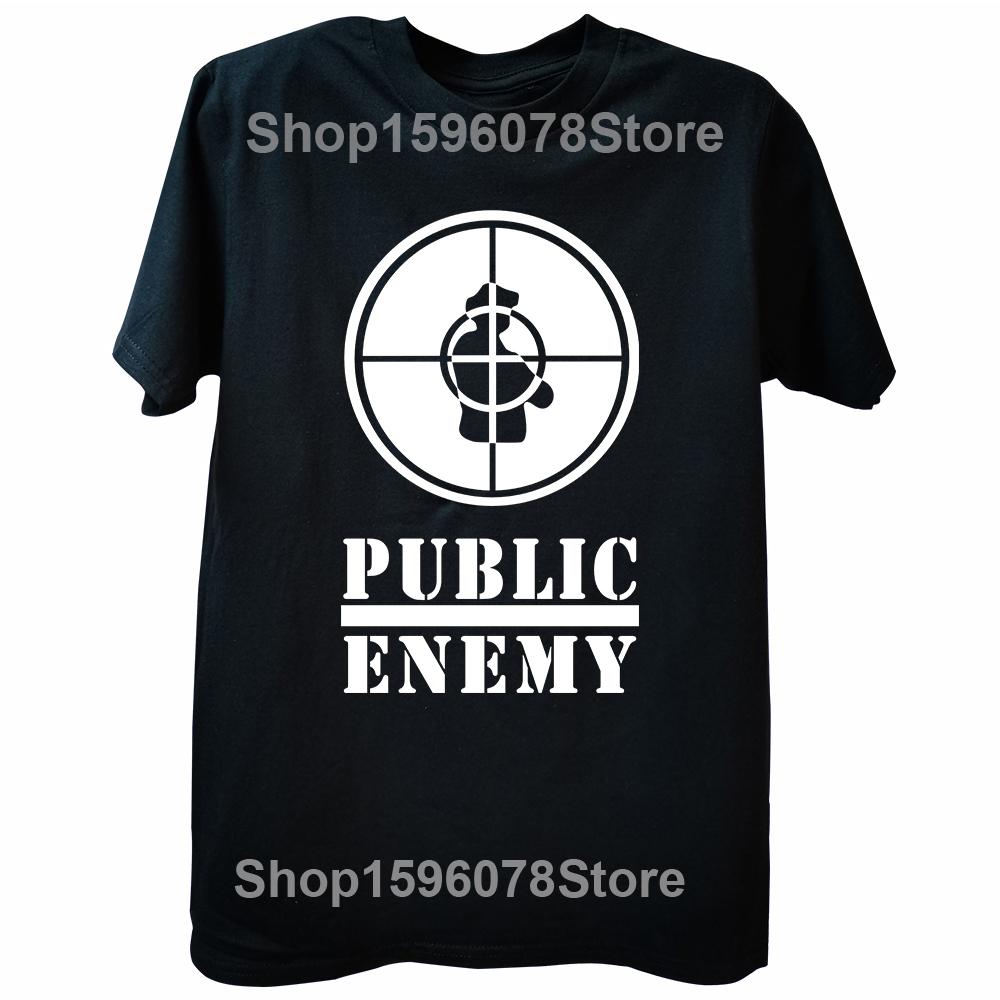 Public Enemy Fight The Power 1989 Baseball T-skjorte Topper Rund Hals Kort-Erme Mote T-skjorte Klær Casual Basic T-skjorter