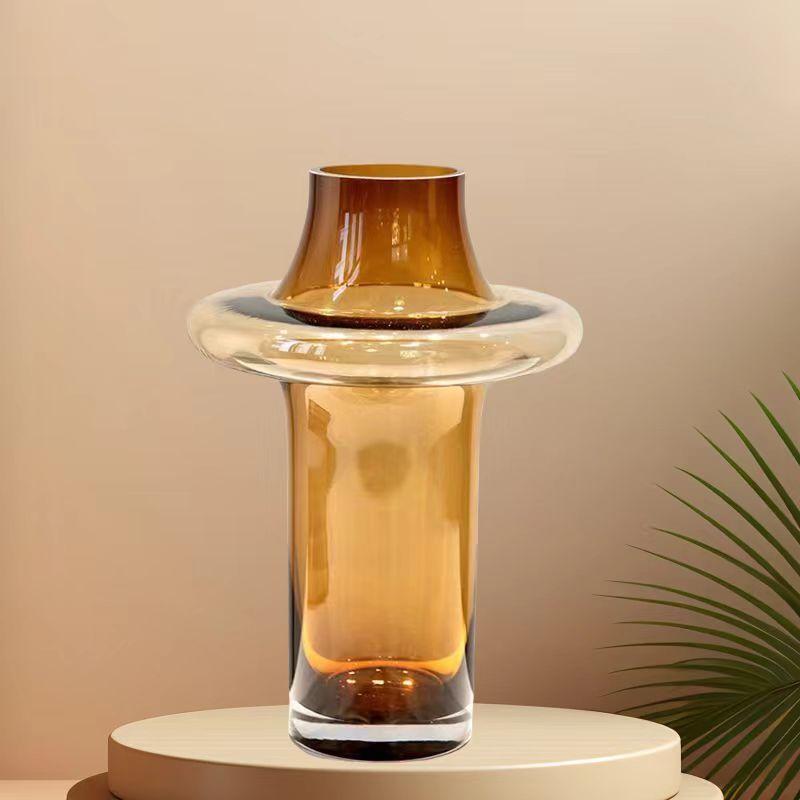 Vintage Flower Vase Art Glass Vase for Living Room Fresh Dried Flower Arrangement Home Decor