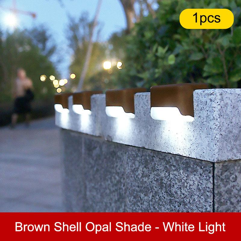 Solarne światło pokładowe zewnętrzne 1 szt., Wodoodporne solarne światło LED na schody zewnętrzne, stopień, ogrodzenie, podwórko, patio i ścieżkę