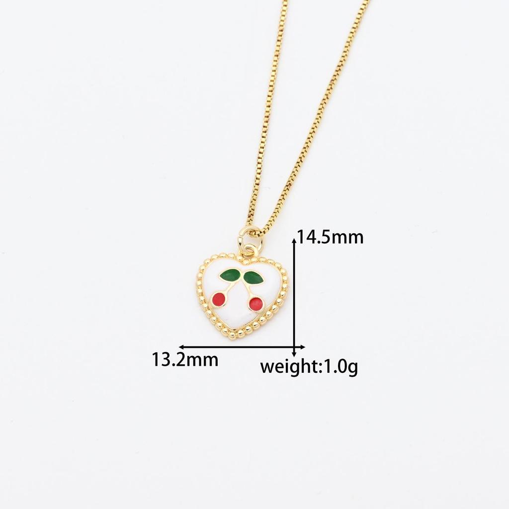 Red Cherry Pendant Fruit Necklace - Light Luxury Clavicle Chain for Women, DIY Jewelry