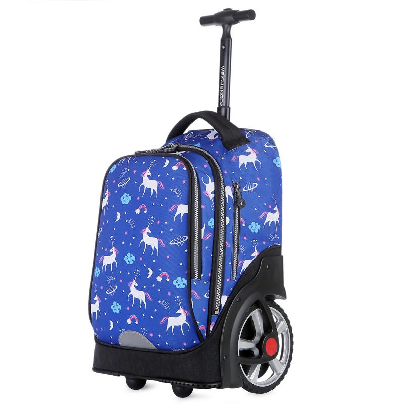 Vistar Climbing-Stairs Water-Resistant Trolley Backpack with Large Wheels & Capacity for Students