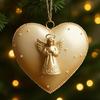 Heart-Shaped Christmas Hanging Ornament Indoor Outdoor Hame Office Holiday Party Xmas Tree