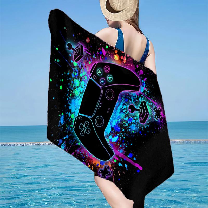 Player Control Duel Beach Towel, Super Soft Microfiber, Gift for Her/Him, Birthday, for Pool, Beach, Travel, Home Decor Fan gifts