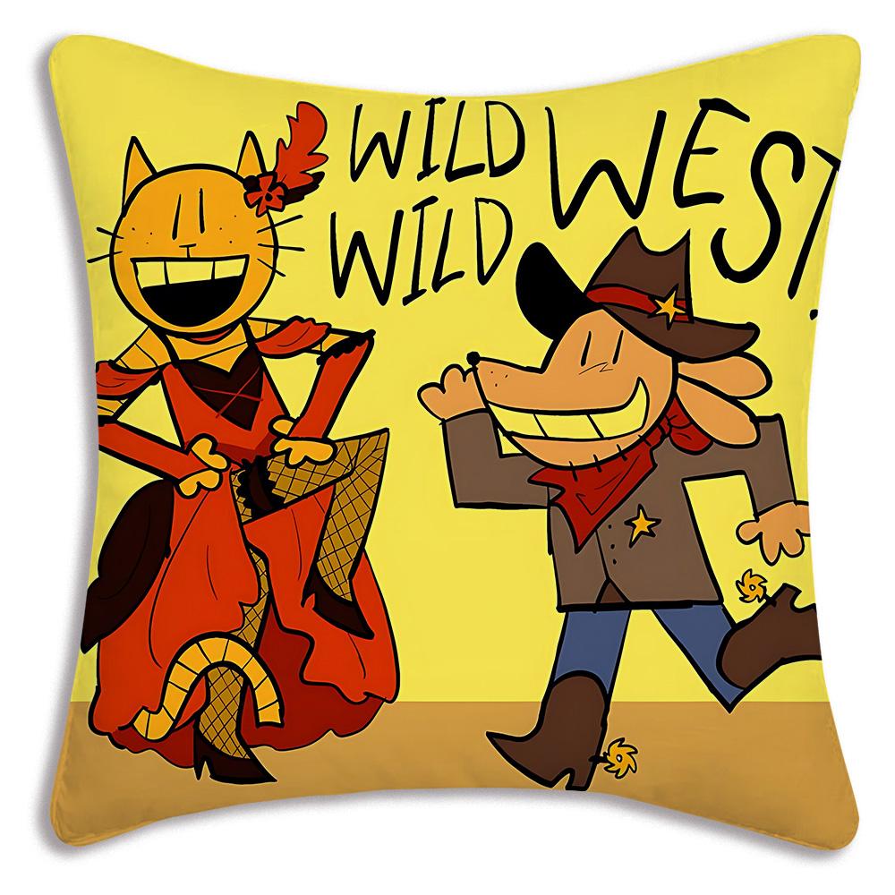 Anime For D-Detective Dog Pillow Covers Cartoon Sofa Decorative Home Double-sided Printing Short Plush Cute Cushion Cover