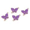 5Pcs Alloy Drip Oil Double Hanging Butterfly Charms Pendant For Women Kids Necklace Bracelet DIY Jewelry Making Accessories