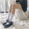 Women Black White Knee High Long Socks Stockings JK Japan Style School Girls Thigh High Stockings Lolita Kawaii Cute Soft Socks