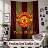 Gobelin wiszący na ścianę z własnym imieniem i tekstem, Dekoracyjny gobelin Manchester United do sypialni