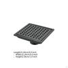 6 Inch Square Shower Floor Drain with Grid Cover, Anti-Rust Stainless Steel